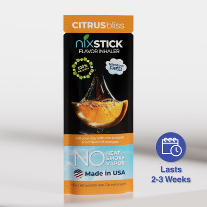 NixStick Citrus Bliss flavor inhaler packaging on a white background