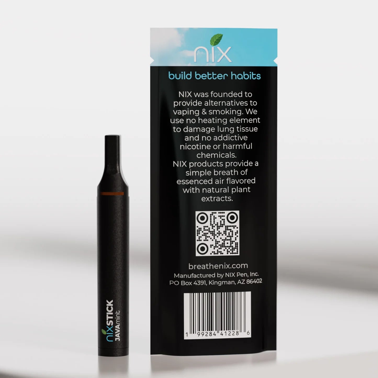 NIX pen and packaging on a light gray background